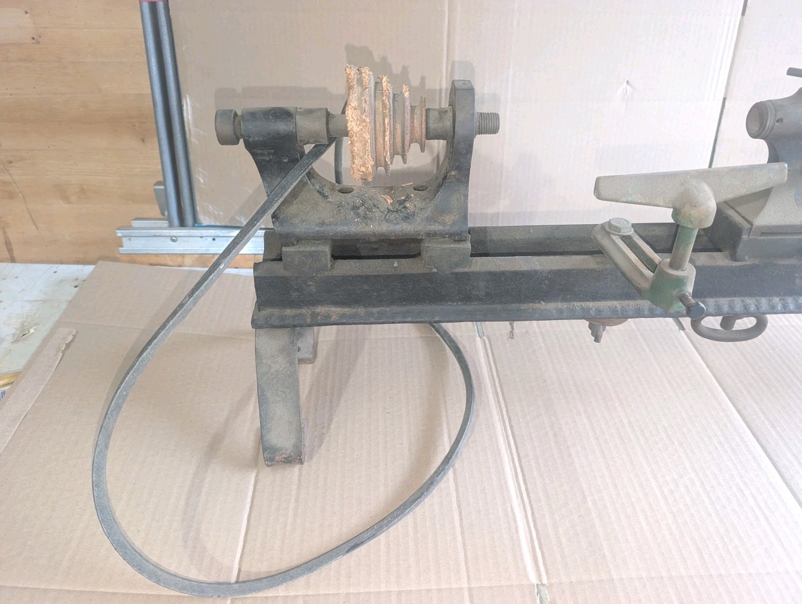 Antique Small Benchtop Metal Lathe – 33” Bed Metal & Brass