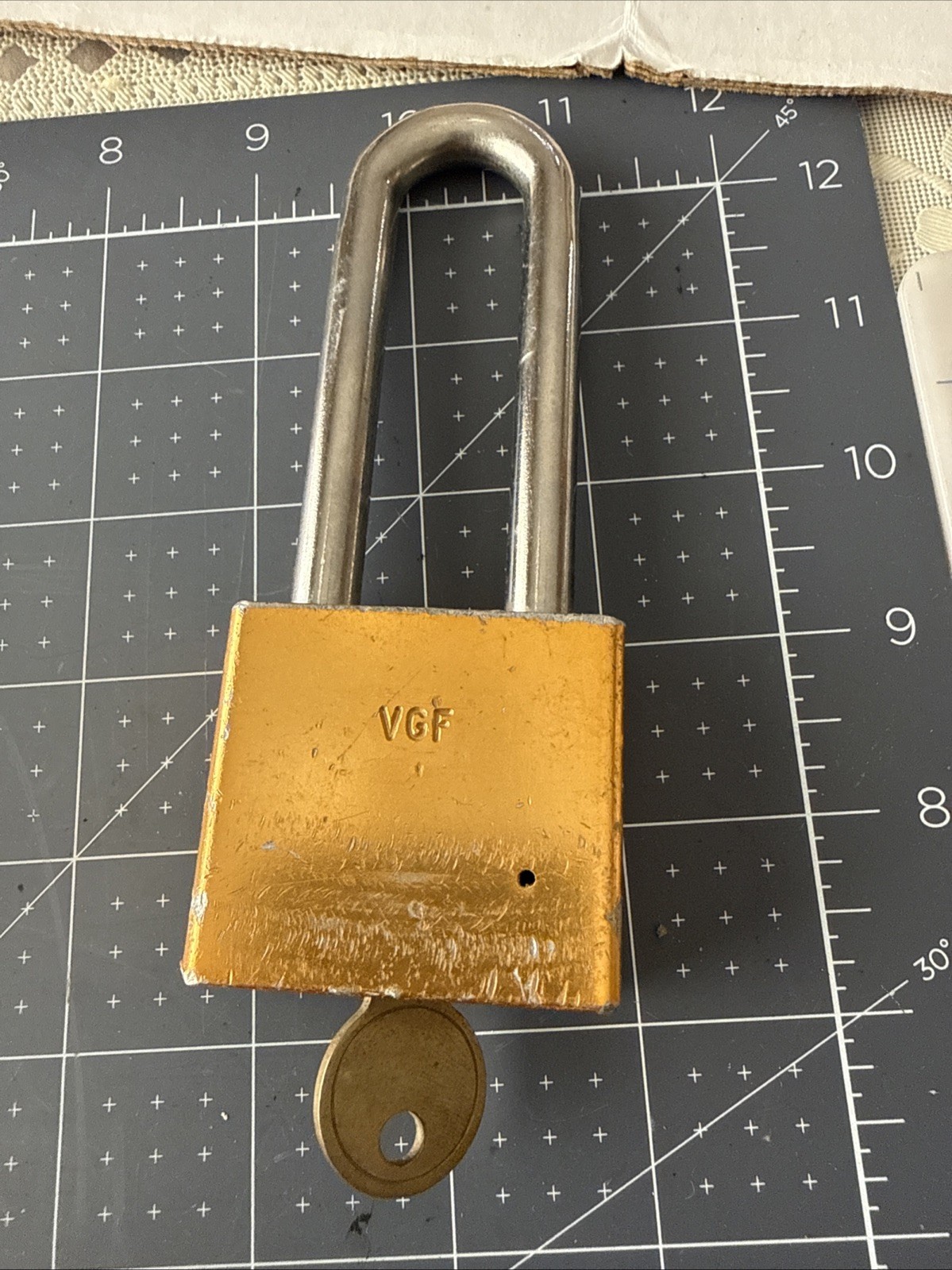 Vintage American Lock Hardened Solid Brass Body Padlock – Series 1305 – With Key