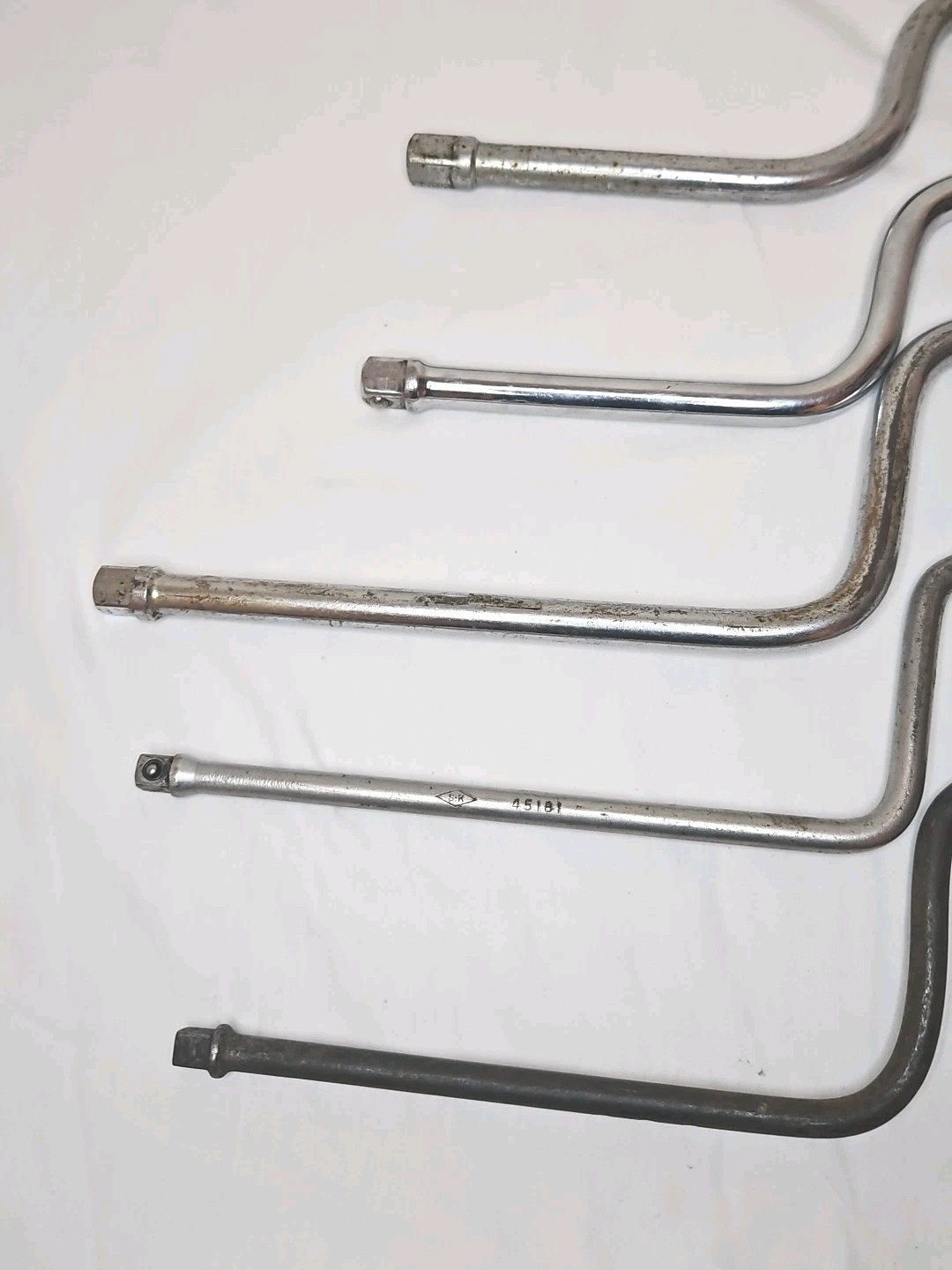 Lot of 5 Vintage 1/2 & 3/8″ Drive Speed Handles SK Husky Indestro Mastercraft
