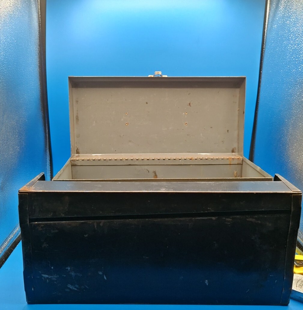 VINTAGE JC PENNEY TOOL BOX. Has Some rust, Plenty of life left. Made in the USA