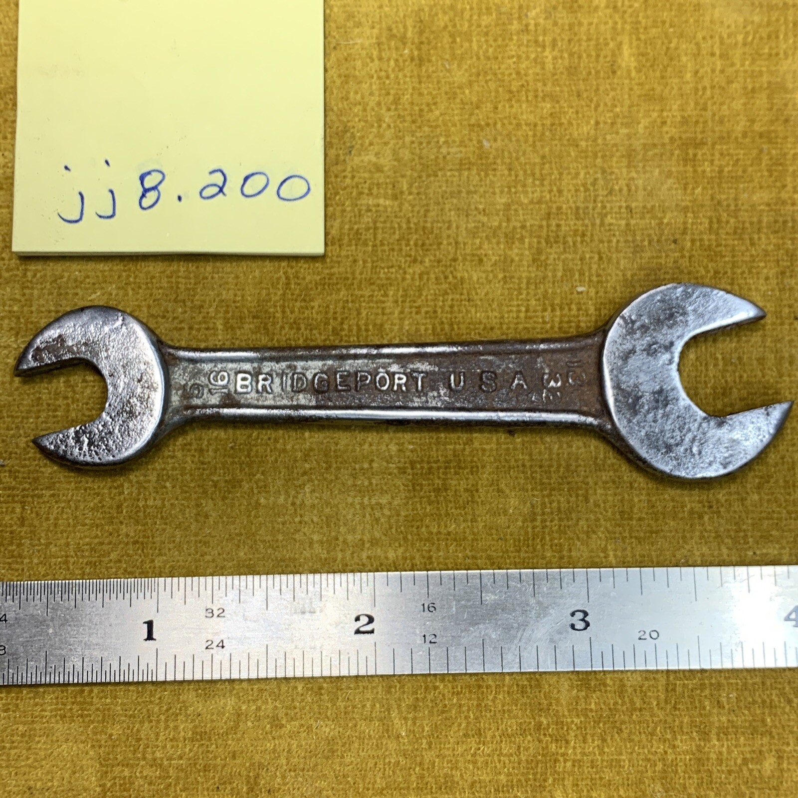 Vintage Bridgeport Double Open End Wrench 8 & 10 mm, Made in USA – Lot jj8.200