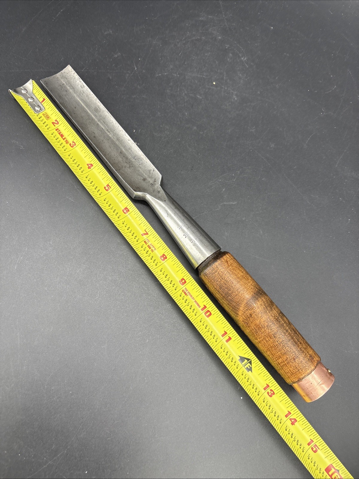 Vintage No. 341 Greenlee 1-1/4” Socket Gouge Chisel 14” Total Length W/ Handle