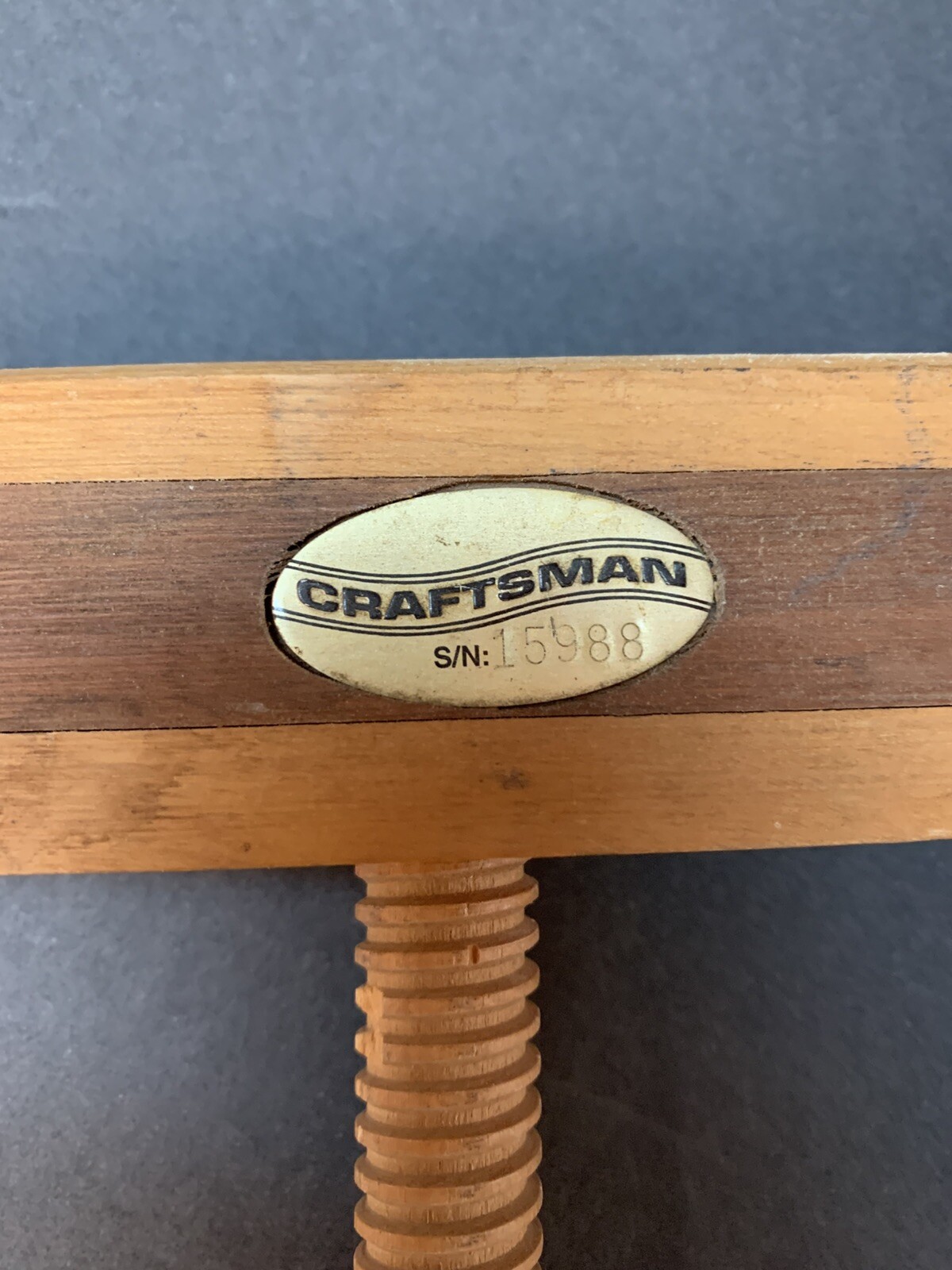 CRAFTSMAN Classic Tool Collection No. 2 Maple Walnut Wood Clamp SN15988