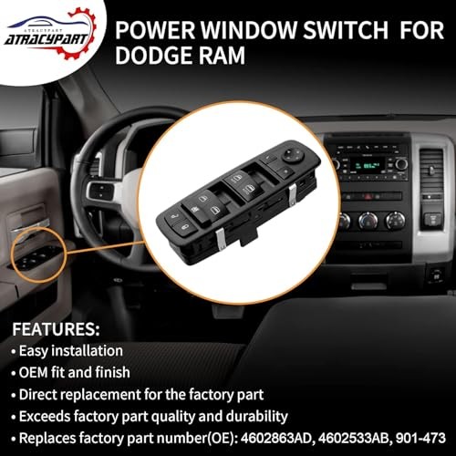Window Switch Driver Side Master Power Control Button 3Pins + 9 Pins |
