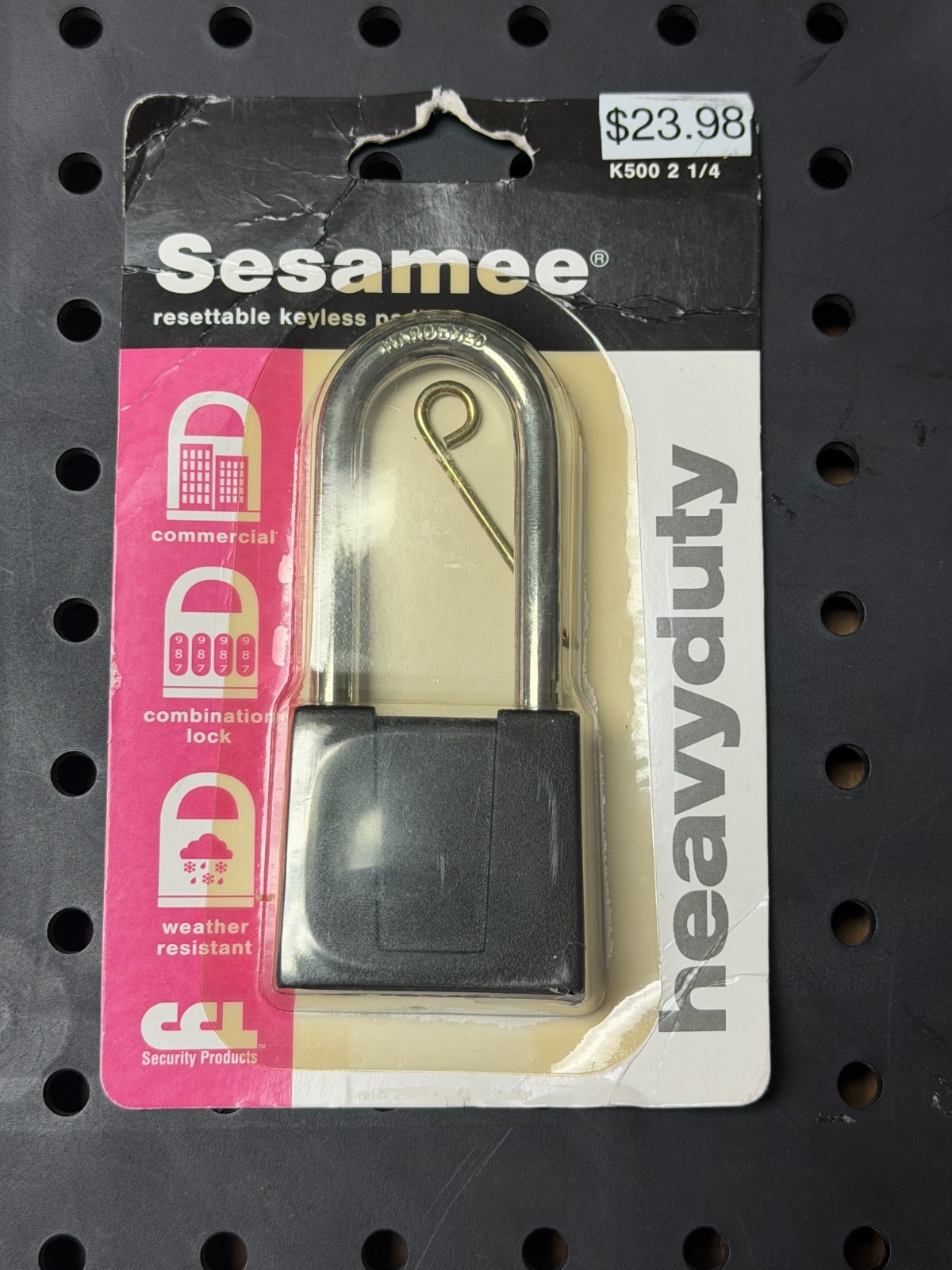 Sesamee Combination Heavy Duty Padlock Weather Resistant K500 2 1/4 CCL Security