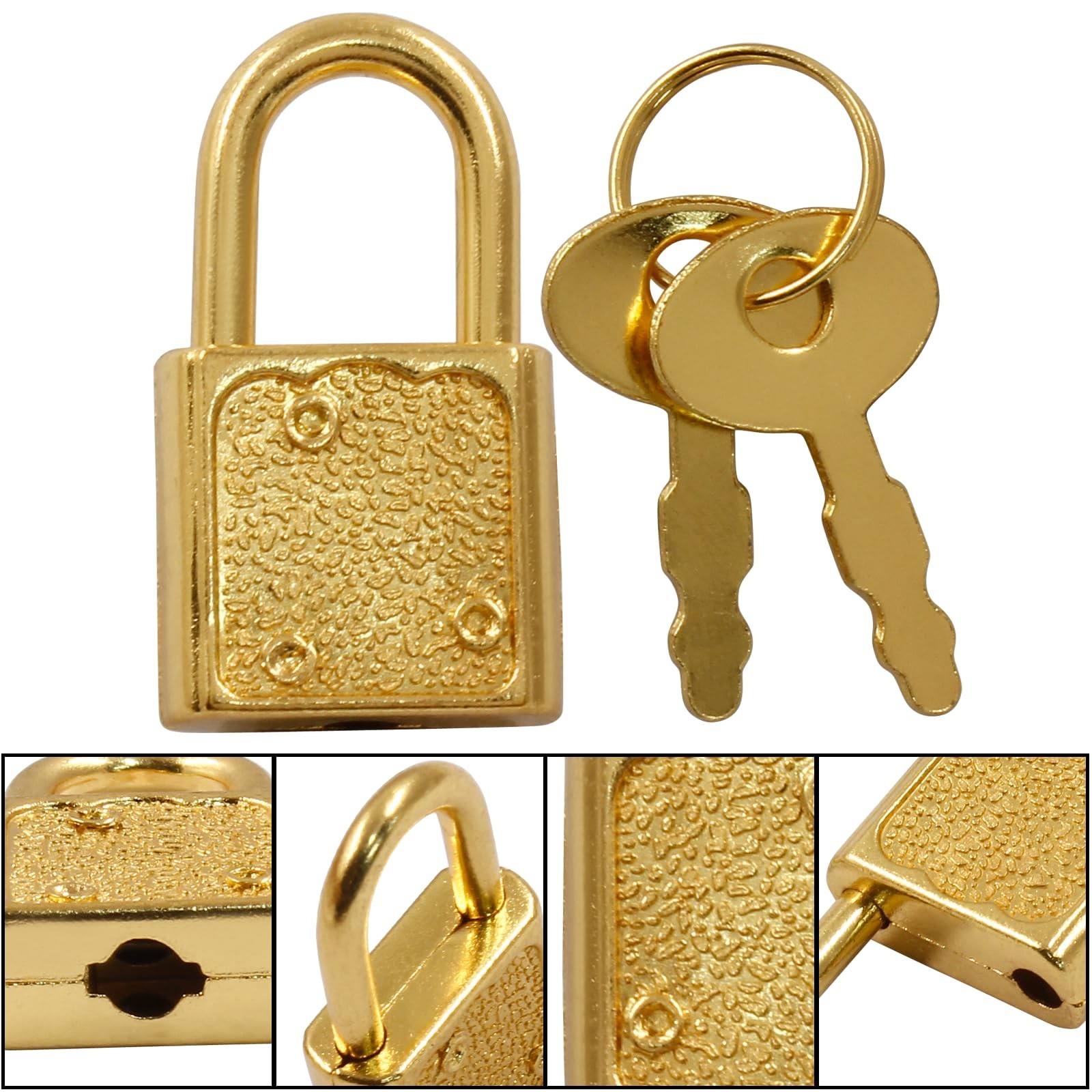 10 Pcs Mini Luggage Locks Small Padlock with Keys for Jewelry Boxes Diary