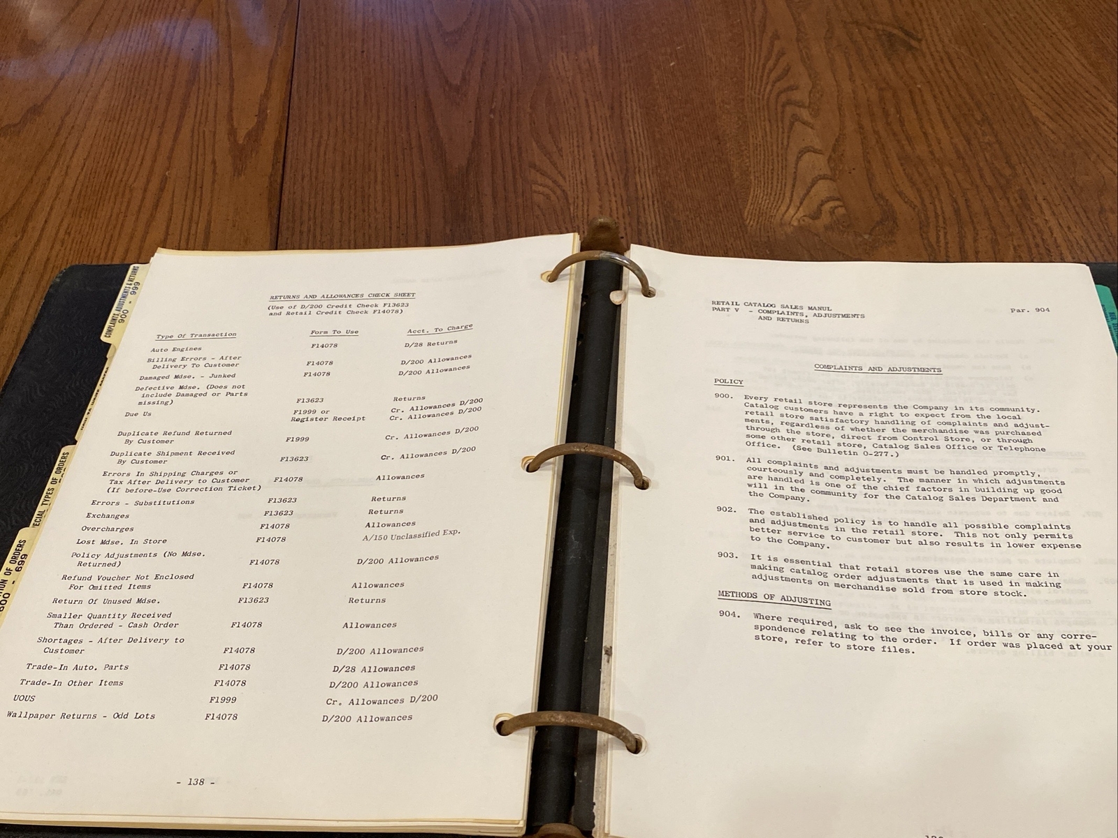 Vtg 1965 Sears Roebuck Retail Catalog Sales Manual Customer Orders Instructions