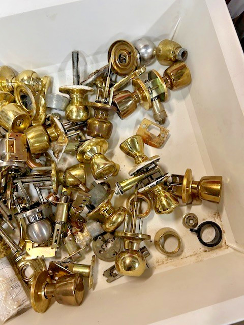 23Lbs mix lot of Locks, cylinders, arts craft, parts, misc,steampunk,salvage lot