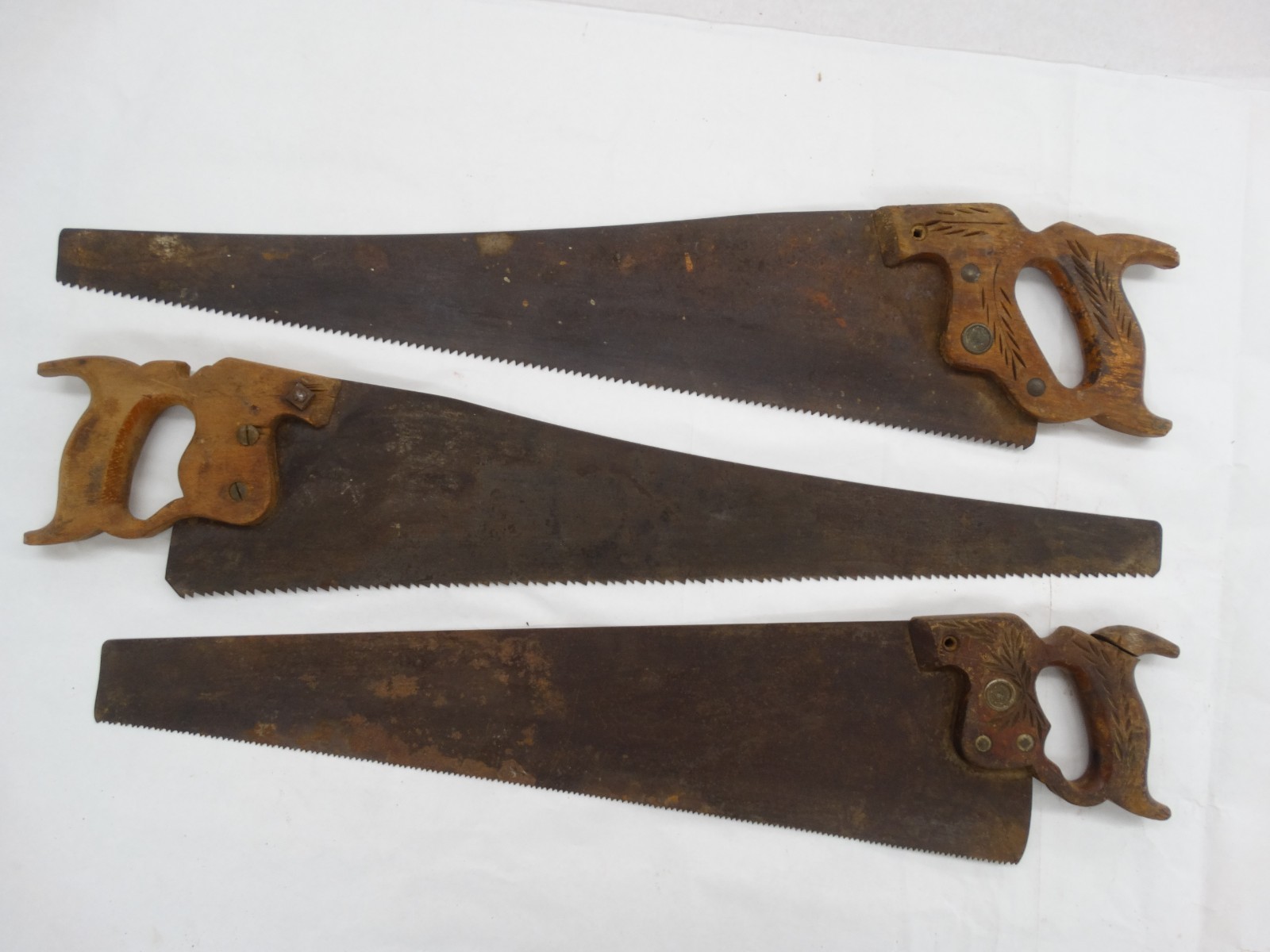 6 Vintage Hand Saw Lot As Is Assorted Brands 28″ to 29 1/2″ Long