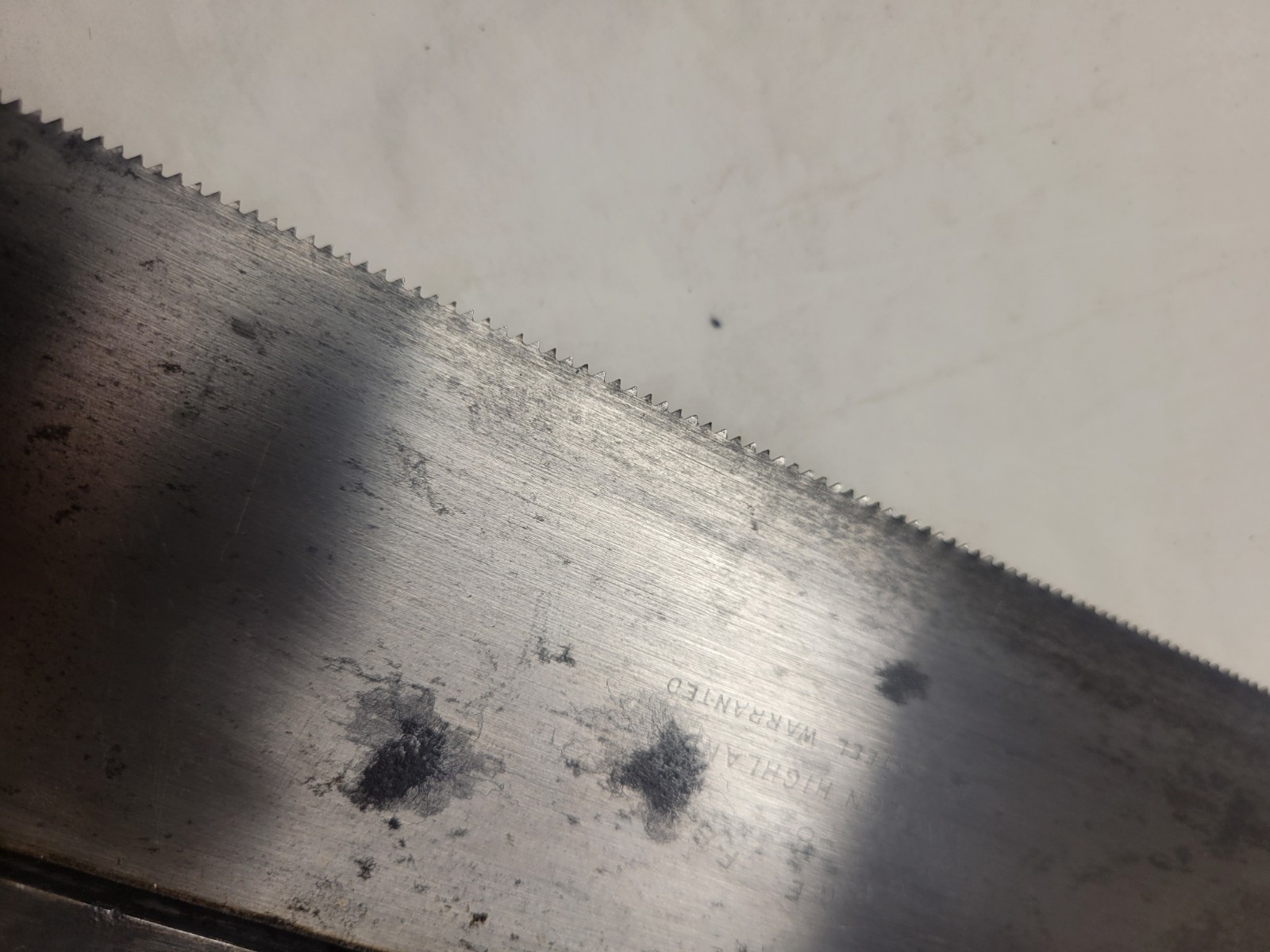 Antique Back Saw Warranted EXTRA Medallion PAT DEC 31 1867 Etched Blade HTF