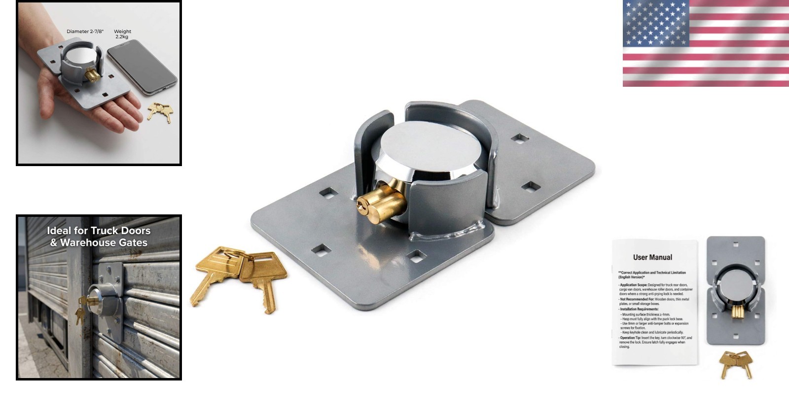 High Security Steel Padlocks with Keys
