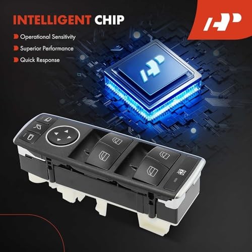 – Front Driver Side – Master Power Window Switch With Power Folding Mirrors