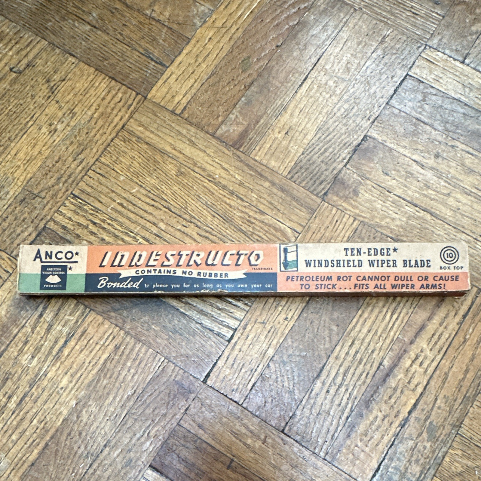 ANCO Indestructo 10-Edge Windshield Wiper Blade Vintage New In Package