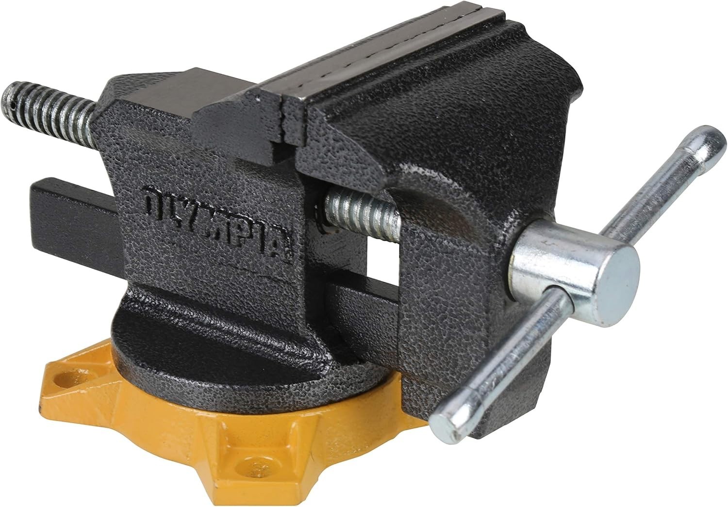 Olympia 38-604 4-Inch Bench Vise — Heavy-Duty, Industrial-Grade with Swivel Base