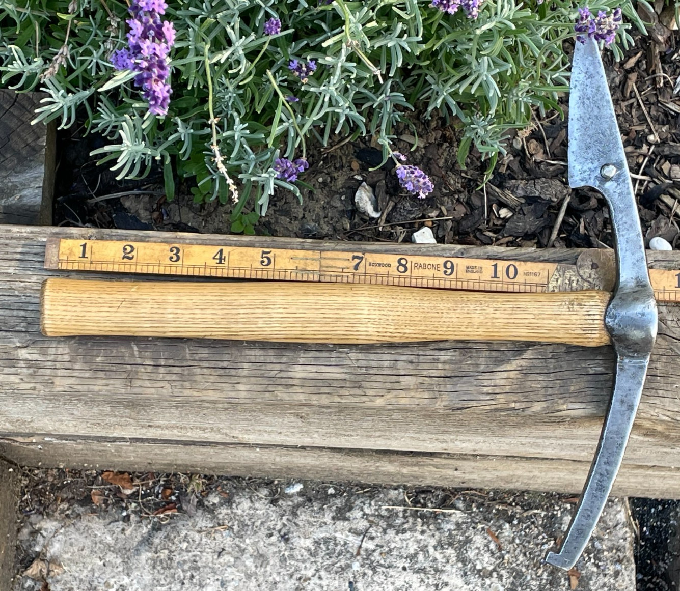 Rare Antique Vintage Twybil Mortising Axe Fence Making Old Tool Twibil