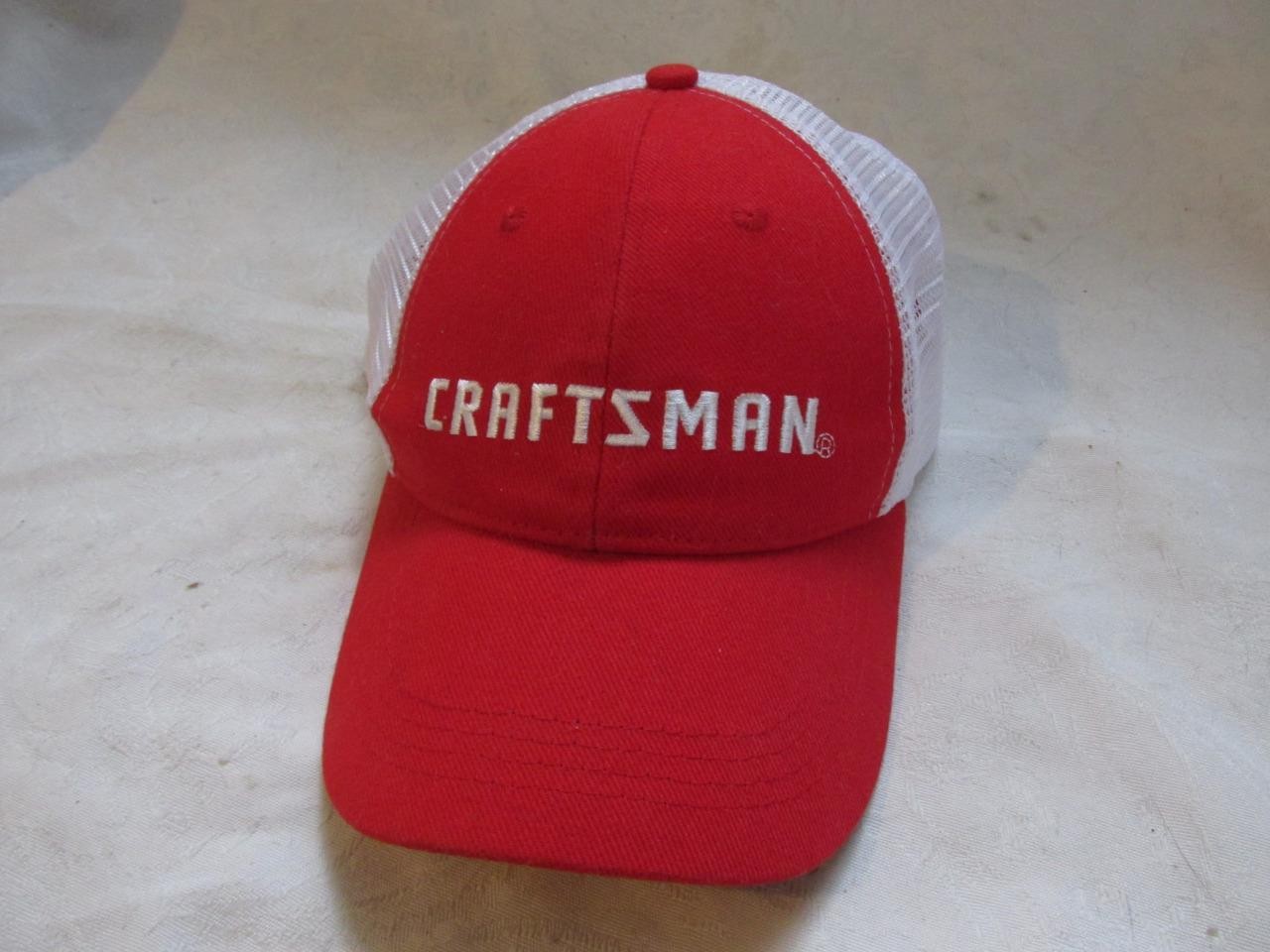Vintage Craftsman Tools Trucker Hat – Red Cotton/White Poly Mesh – 1 Size – EXC!