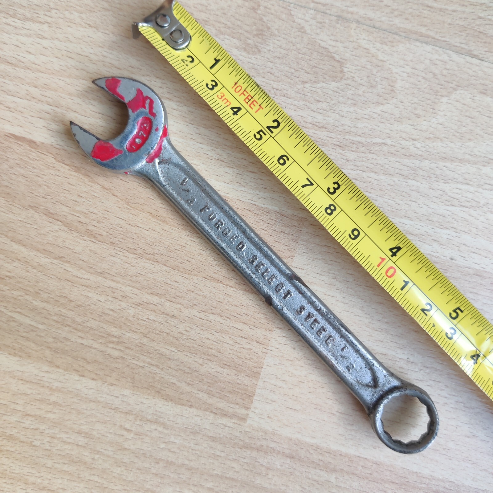 Forged Select Steel 1073 Combination Spanner 1/2, Made In USA