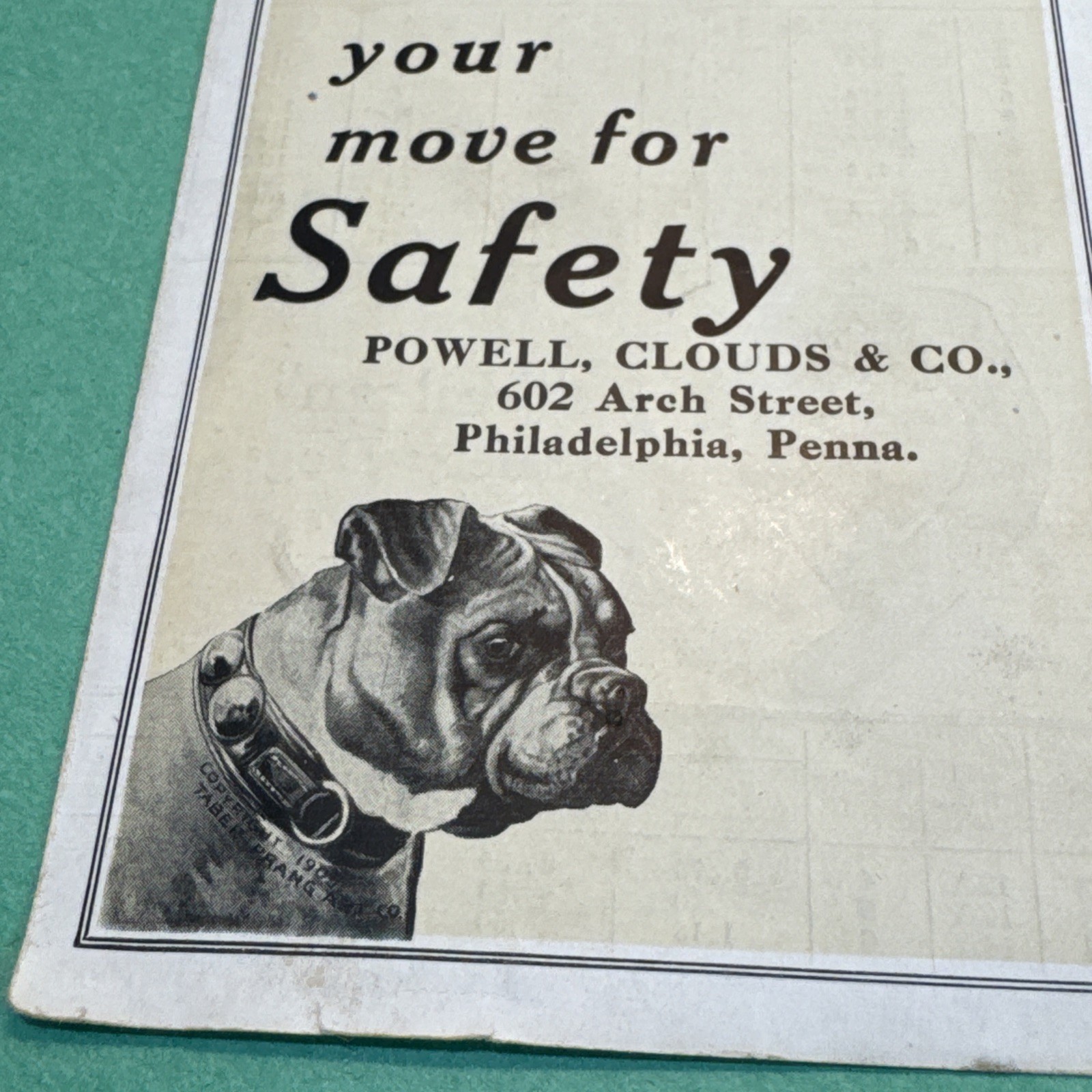 1905 Vulcan Safety Lathe Dogs Brochure Machinists Tools Antique