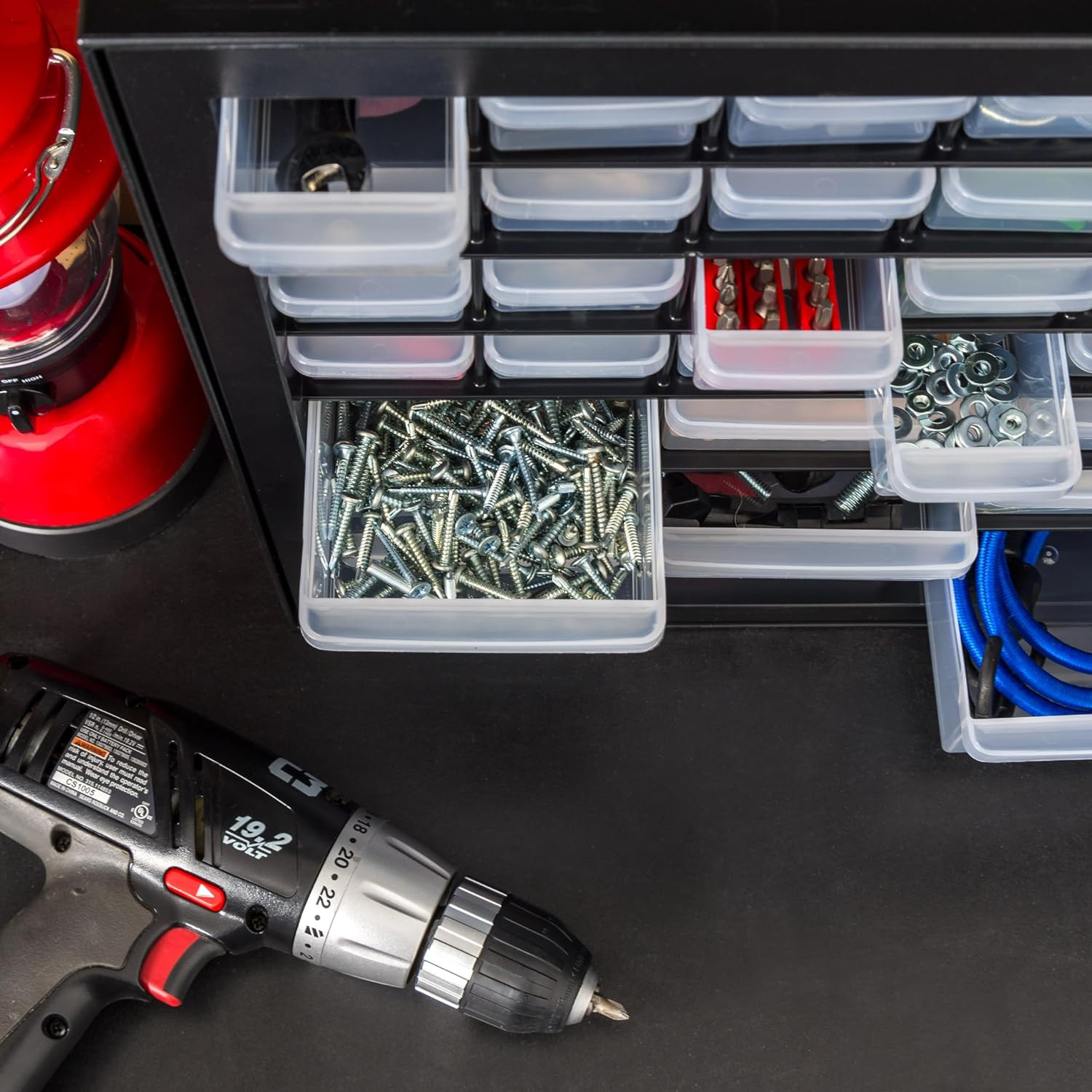 IRIS USA Screw Tool Organizer Small Parts Cabinet, 44-Drawer, Electronics Hardwa