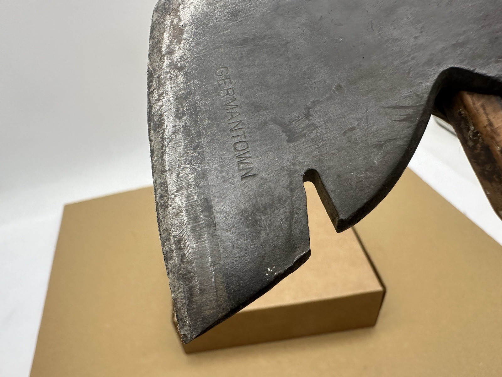 Vintage GERMANTOWN Milled Face Carpenters Hatchet USA-Rare Used 13-1/4”