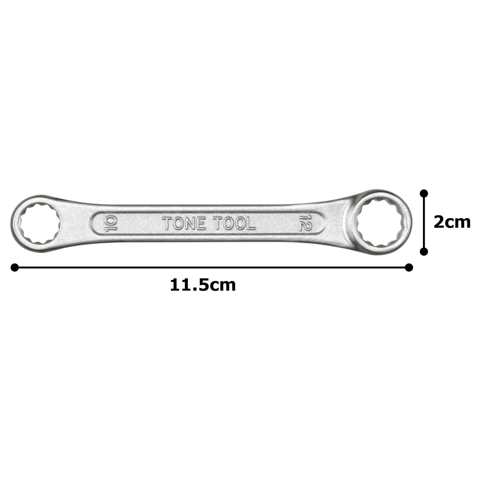 TONE Short Open End Wrench (Straight), M03-1012, 10 x 12mm Flats