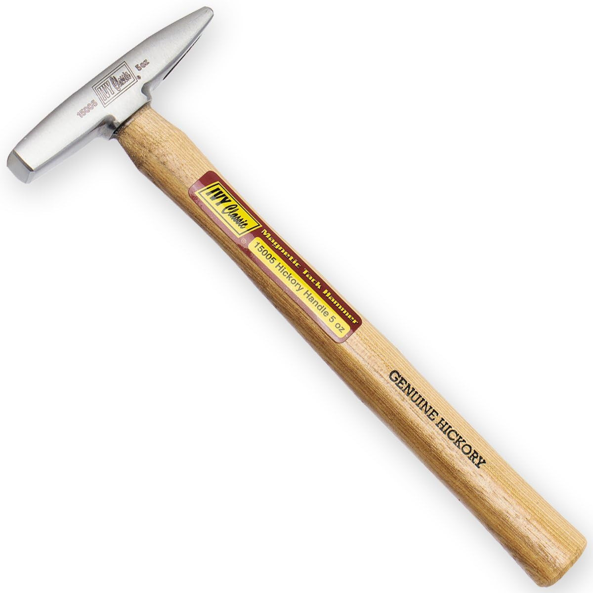 15005 5 Oz. Magnetic Tack Hammer with Contoured Hickory Handle, Brown