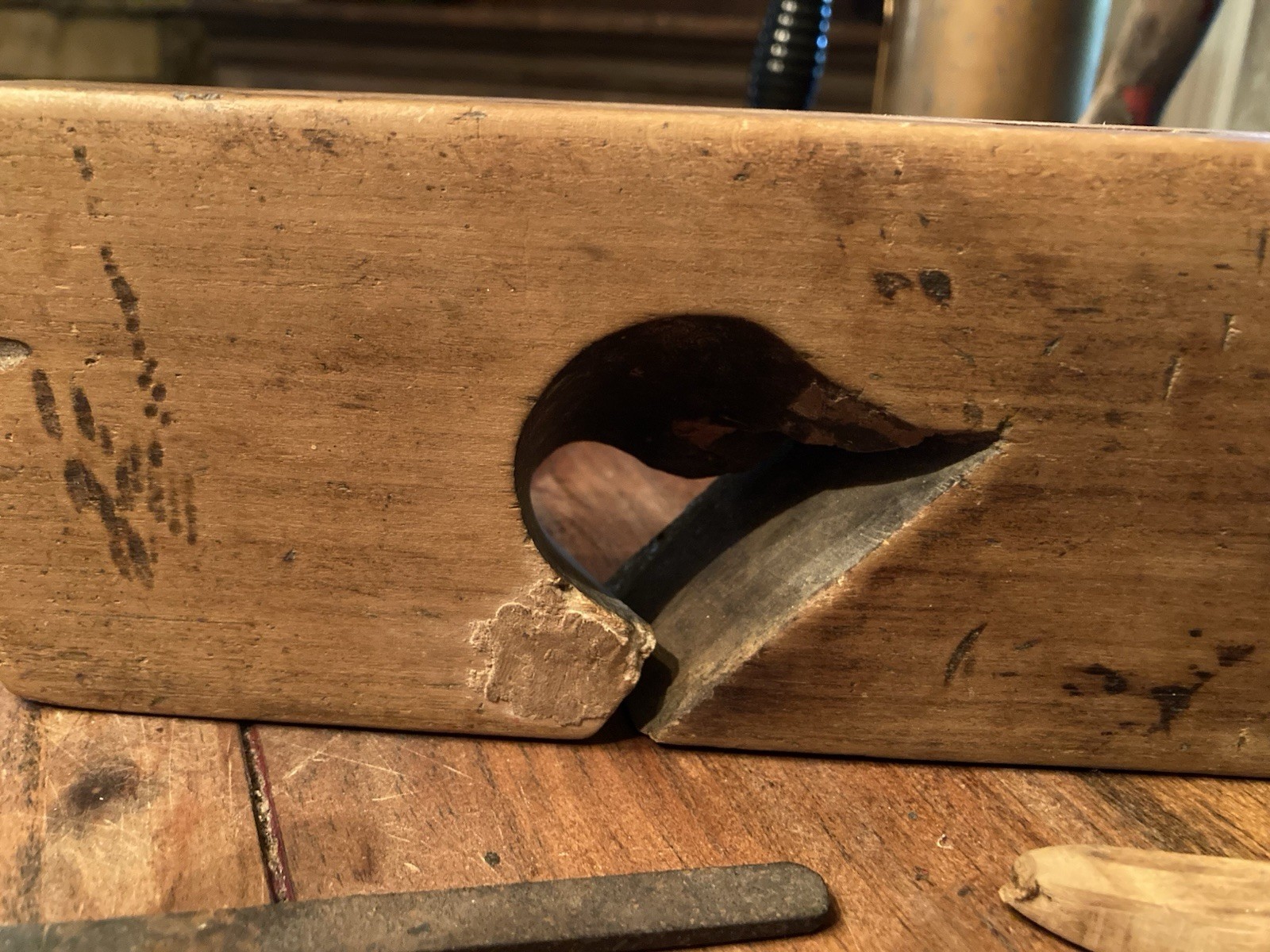Antique Way & Sherman NY Wooden Bench Plane Jack Smoothing 10” 1895 Patent Iron