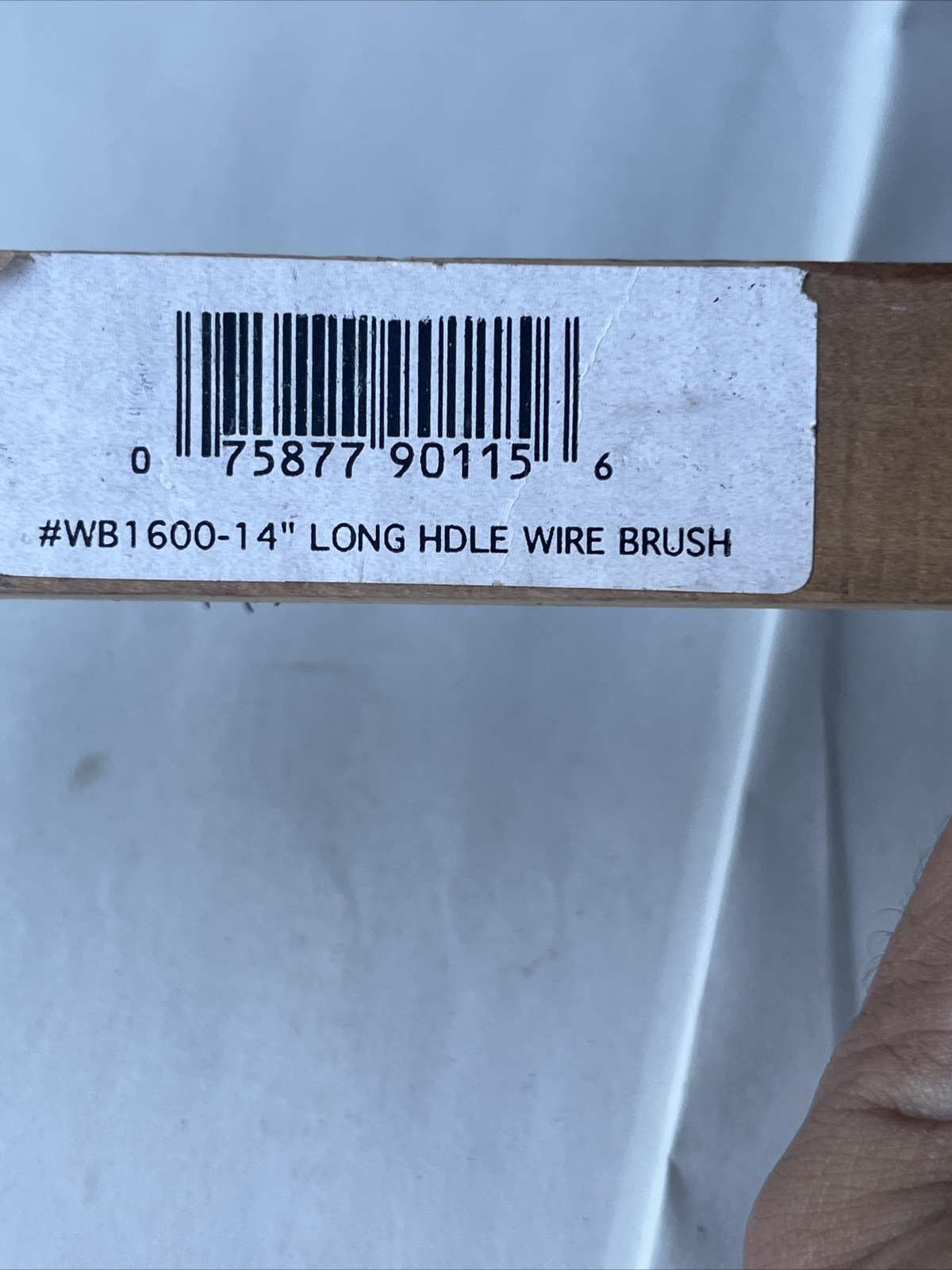 14″ Long Wooden Handled Stainless Steel Wire Brush (37a)