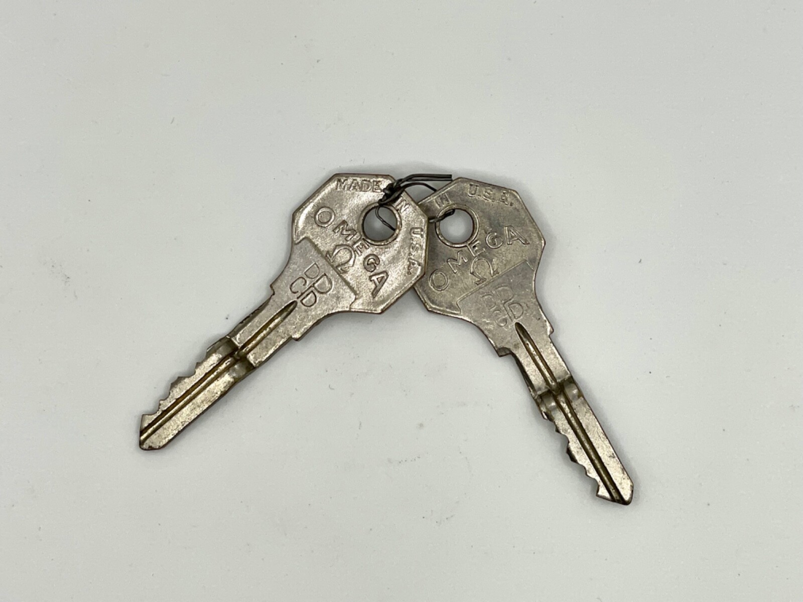 2 Omega Chrysler Original 1933-34 Rare Keys, ZP pair w/code, DPCD, Yale & Towne.