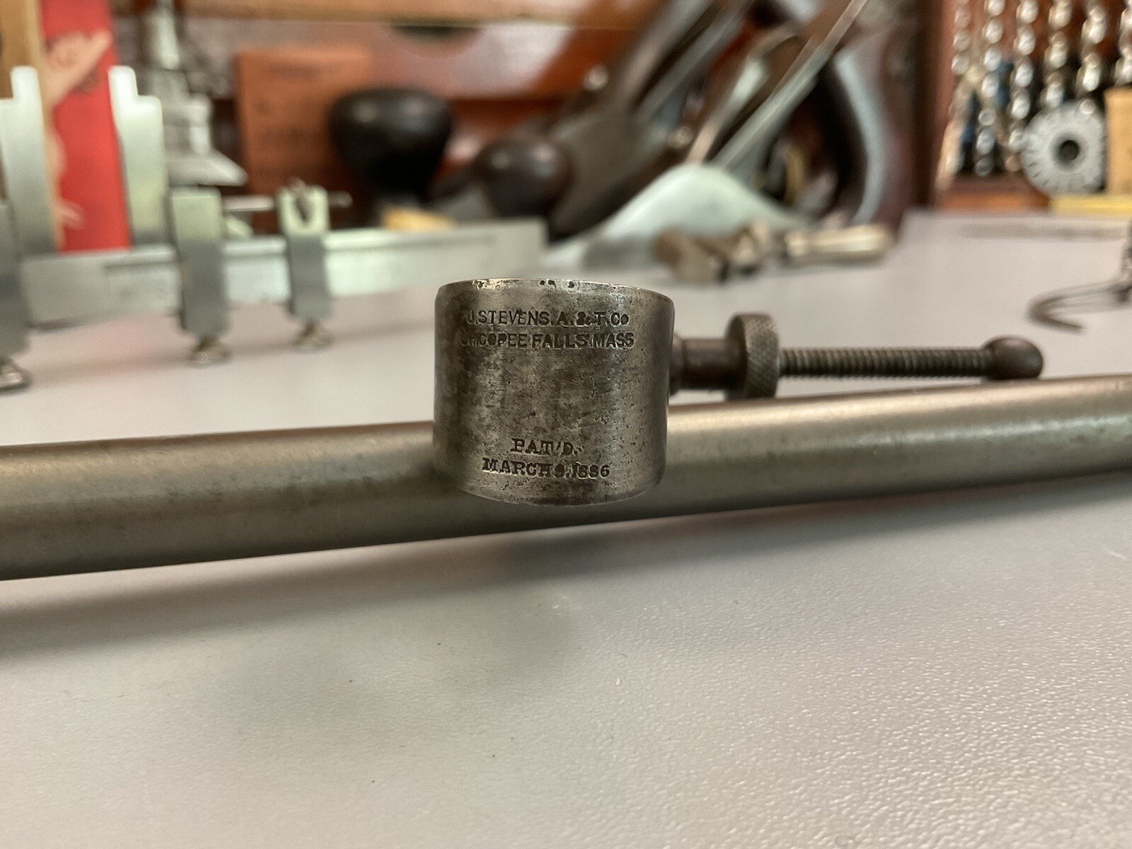 J. Stevens A & T Co. Caliper – Rare Antique Tool – Patents 1886 1888 – Machinist