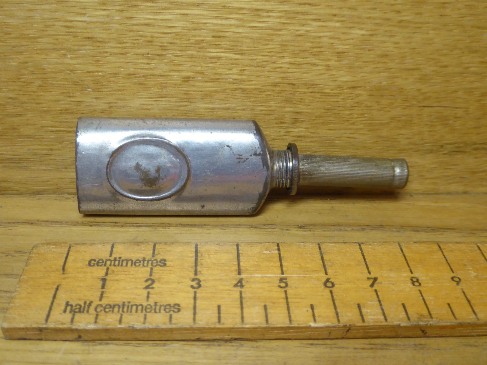 3 x Antique / Vintage Oil Cans / Oilers . Spring top oiler / thumb push base etc