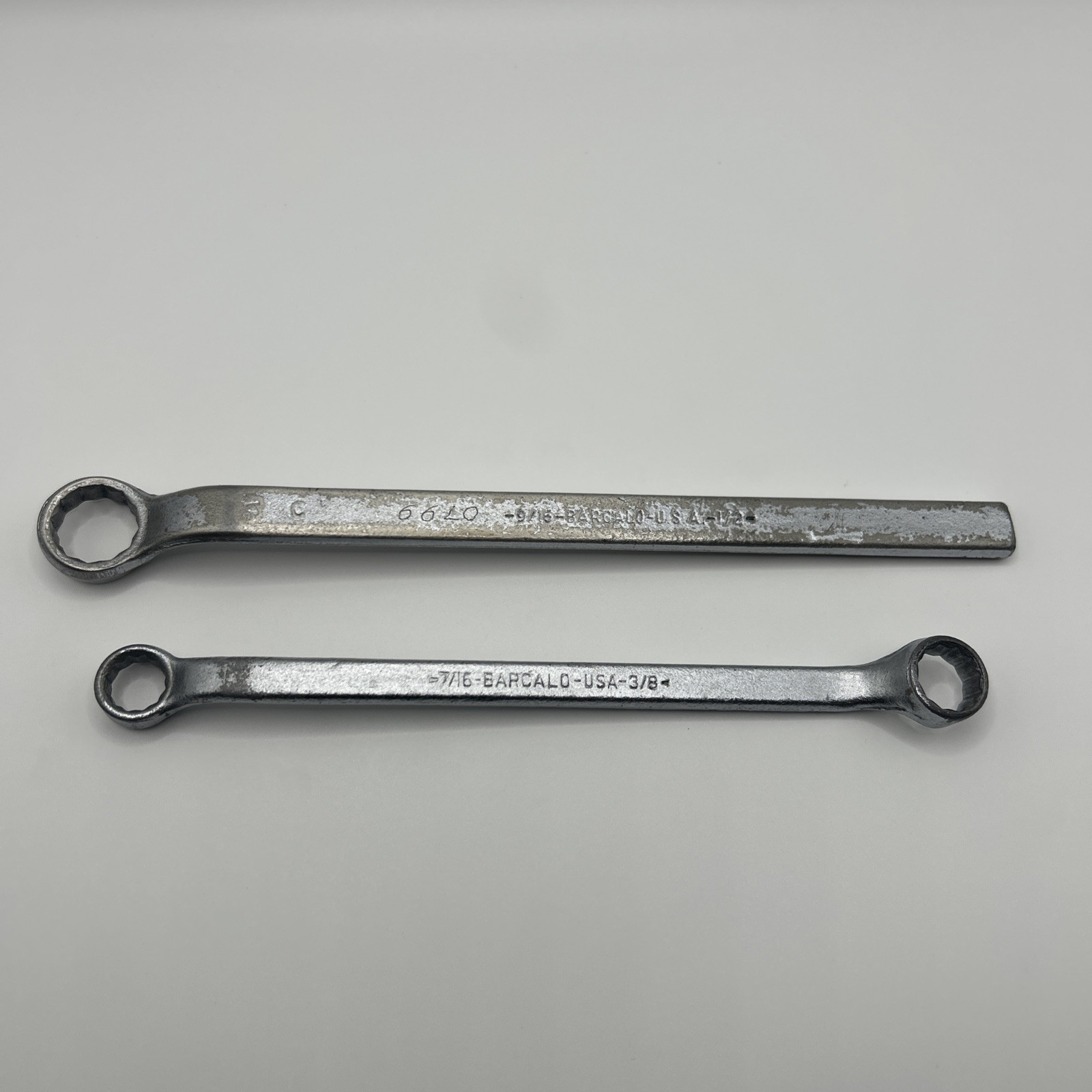 Barcalo Buffalo 3/8” X 7/16” And A Cut 9/16 Offset Double Box Wrench USA Vintage