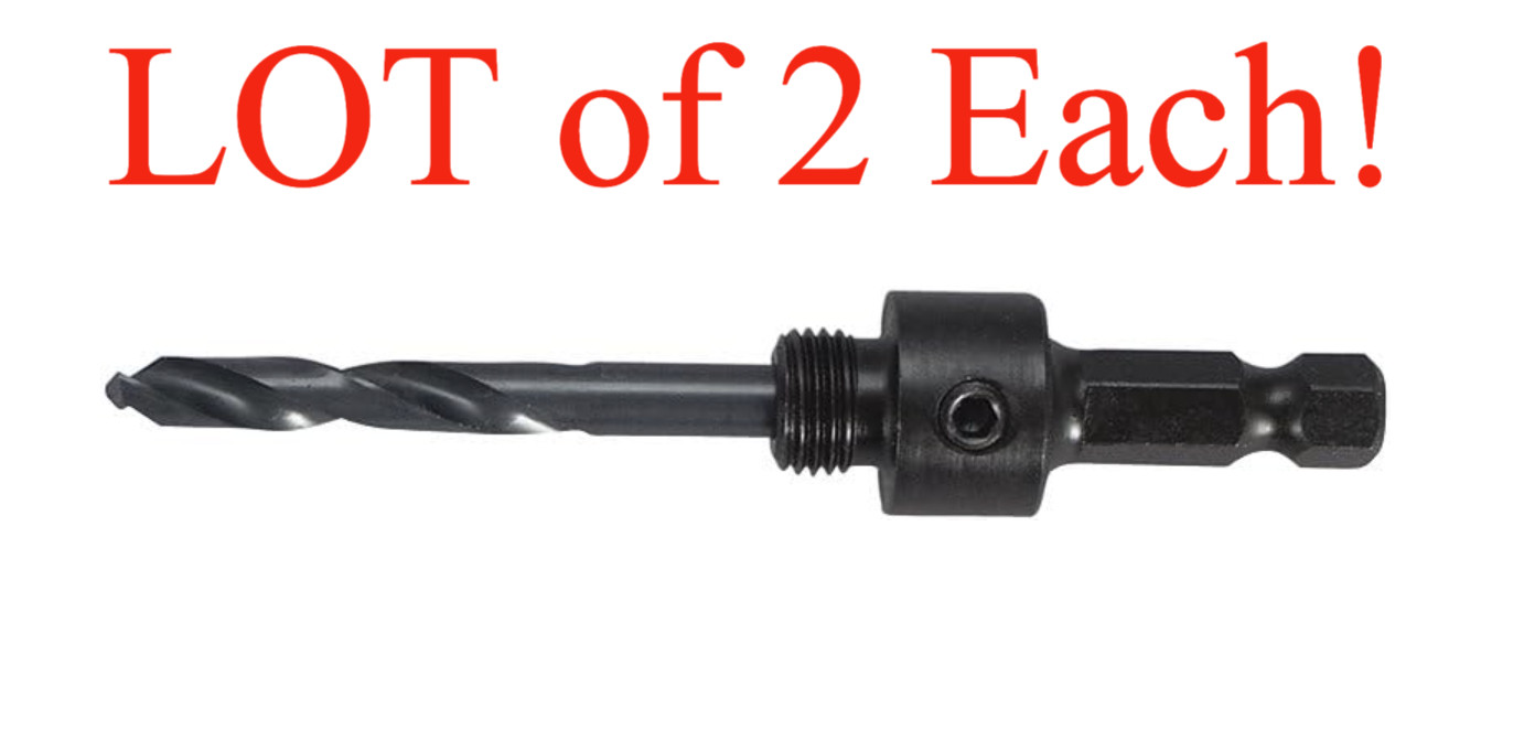 LENOX 5L Arbor w/ 3-1/4″ Pilot Drill Fits Hole Saw 9/16″- 1-3/16″ LOT of 2 Each!