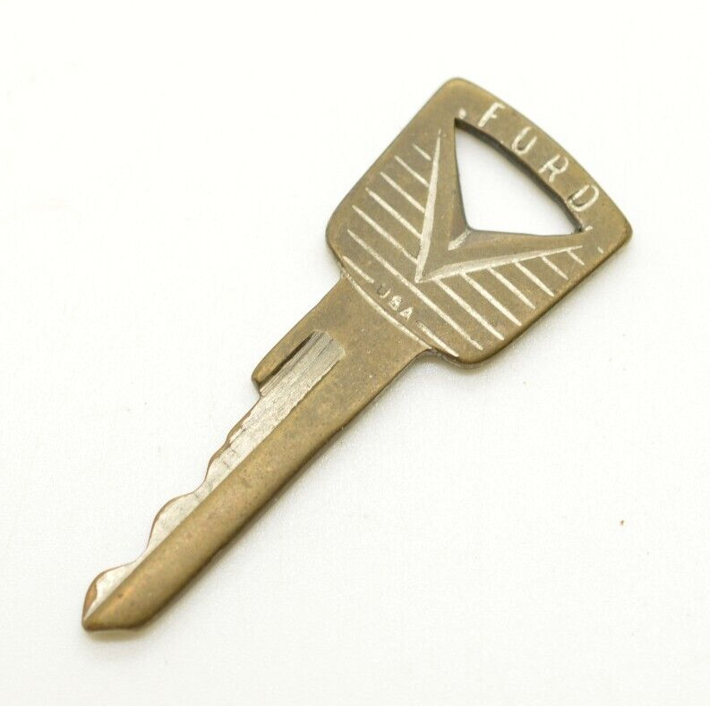 Vintage Ford V Key Brass V8 Model Made in USA