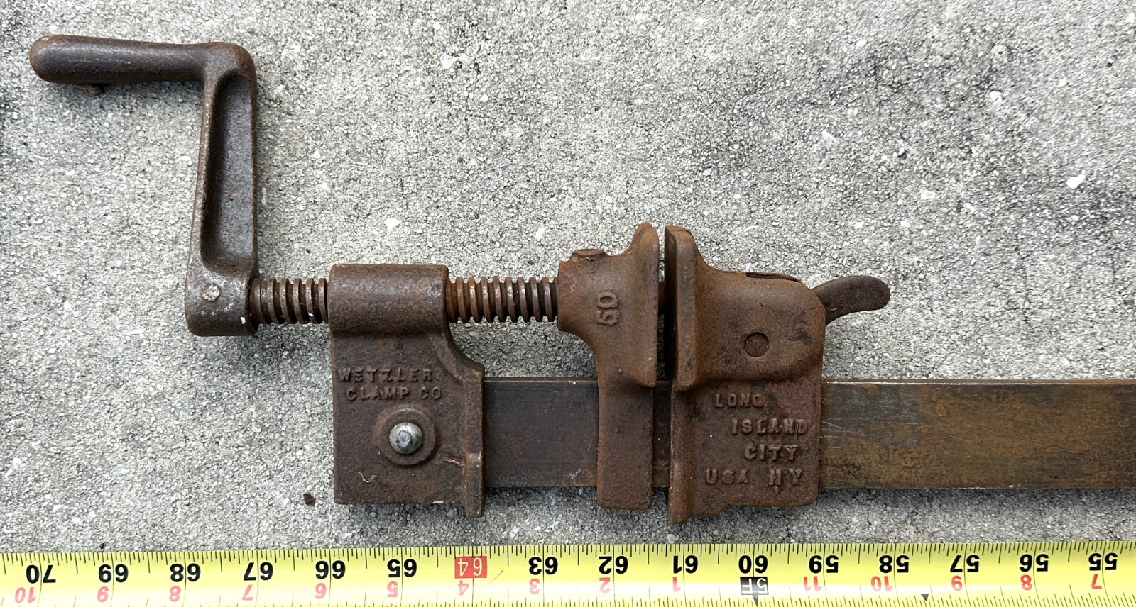 VINTAGE WETZLER LONG ISLAND CITY NO. 60 — 70 INCH INCH FURNITURE CLAMPS USA