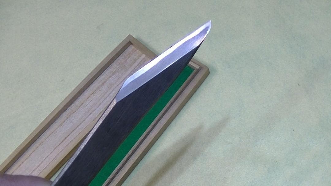 Japanese Kiridashi Knife Left Hand Brass Inlay Masayoshi Woodworking Tool