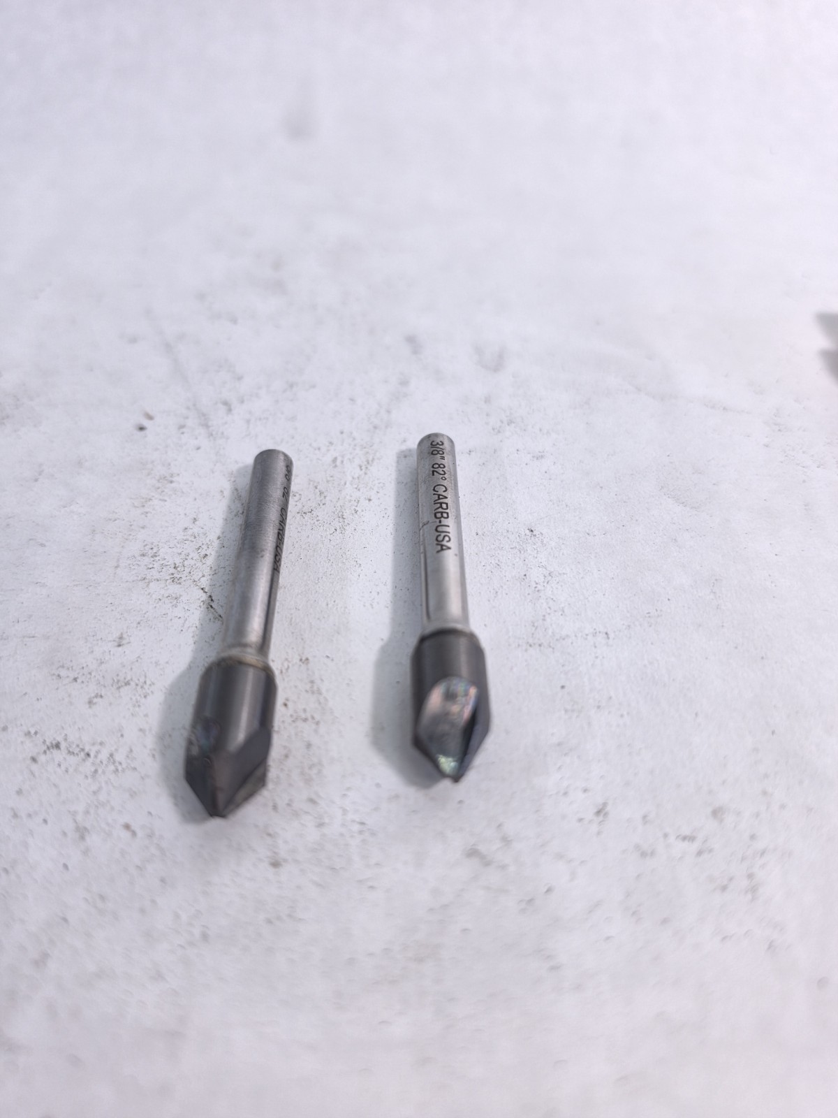 2x Hertel 3/8″ 82° Carbide Countersinks – USA Made – Machinist Tooling