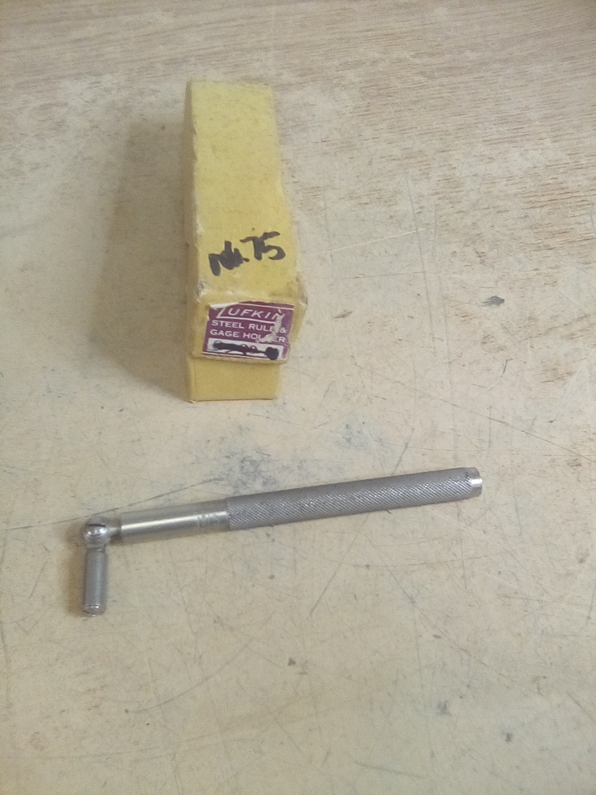 Vintage Lufkin No.75 Steel Rule & Gage Holder