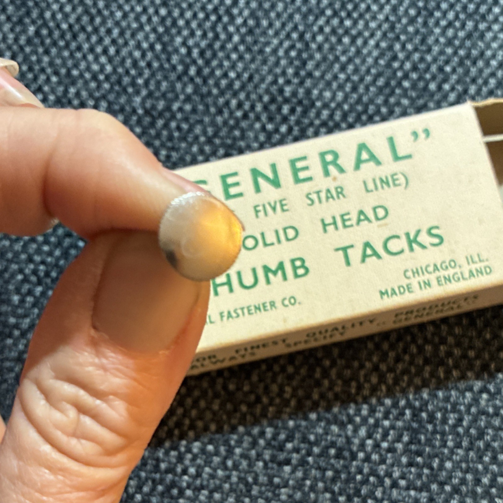 General Five Star Line Solid Head Thumb Tacks No. 3 Box of 100