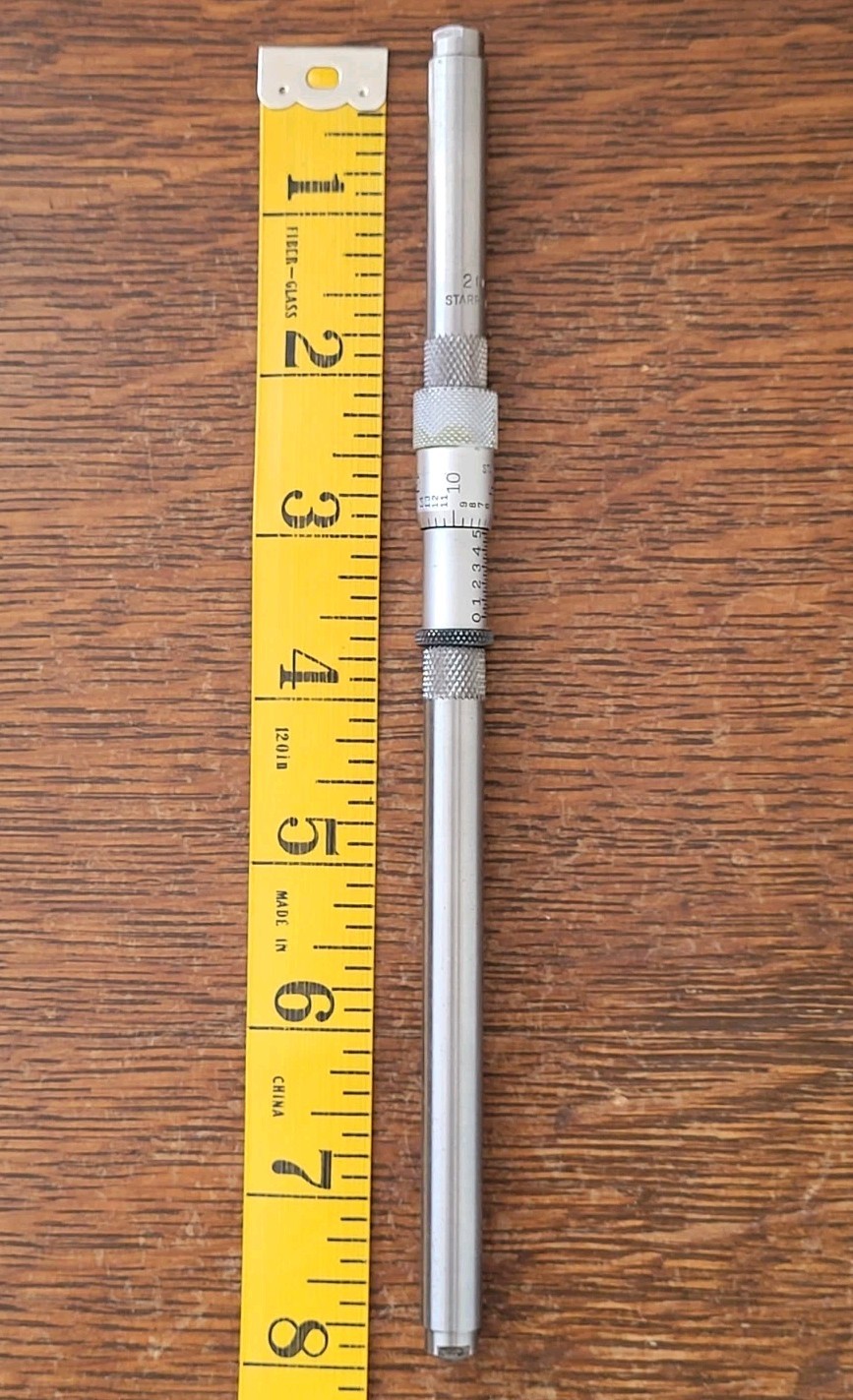 Starrett No. 823A Inside Micrometer Set w/(5) Tubular Rods (1 1/2 – 8″) & Case