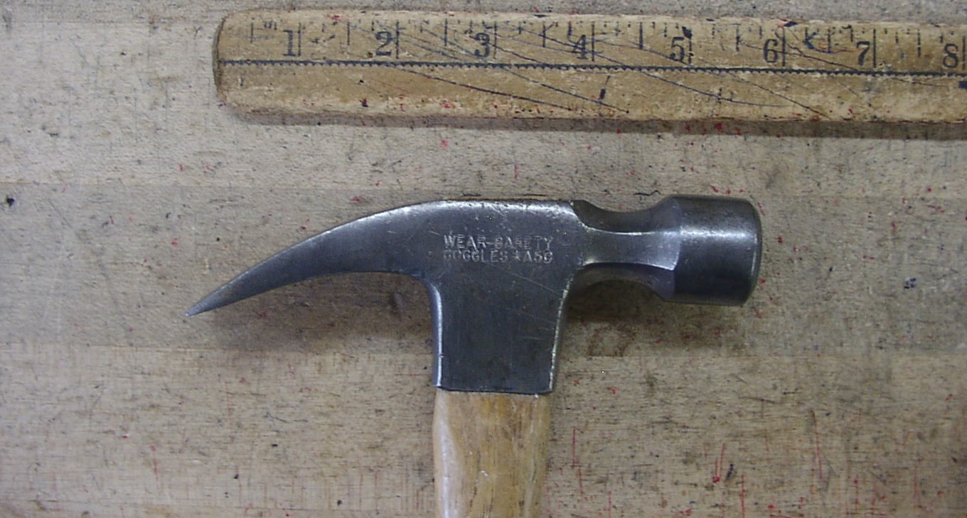 Vntg Vaughan 99-16oz. Straight Claw Hammer,1lb.4.1 oz,5-9/16″ Head,Orig Hndl,EXC