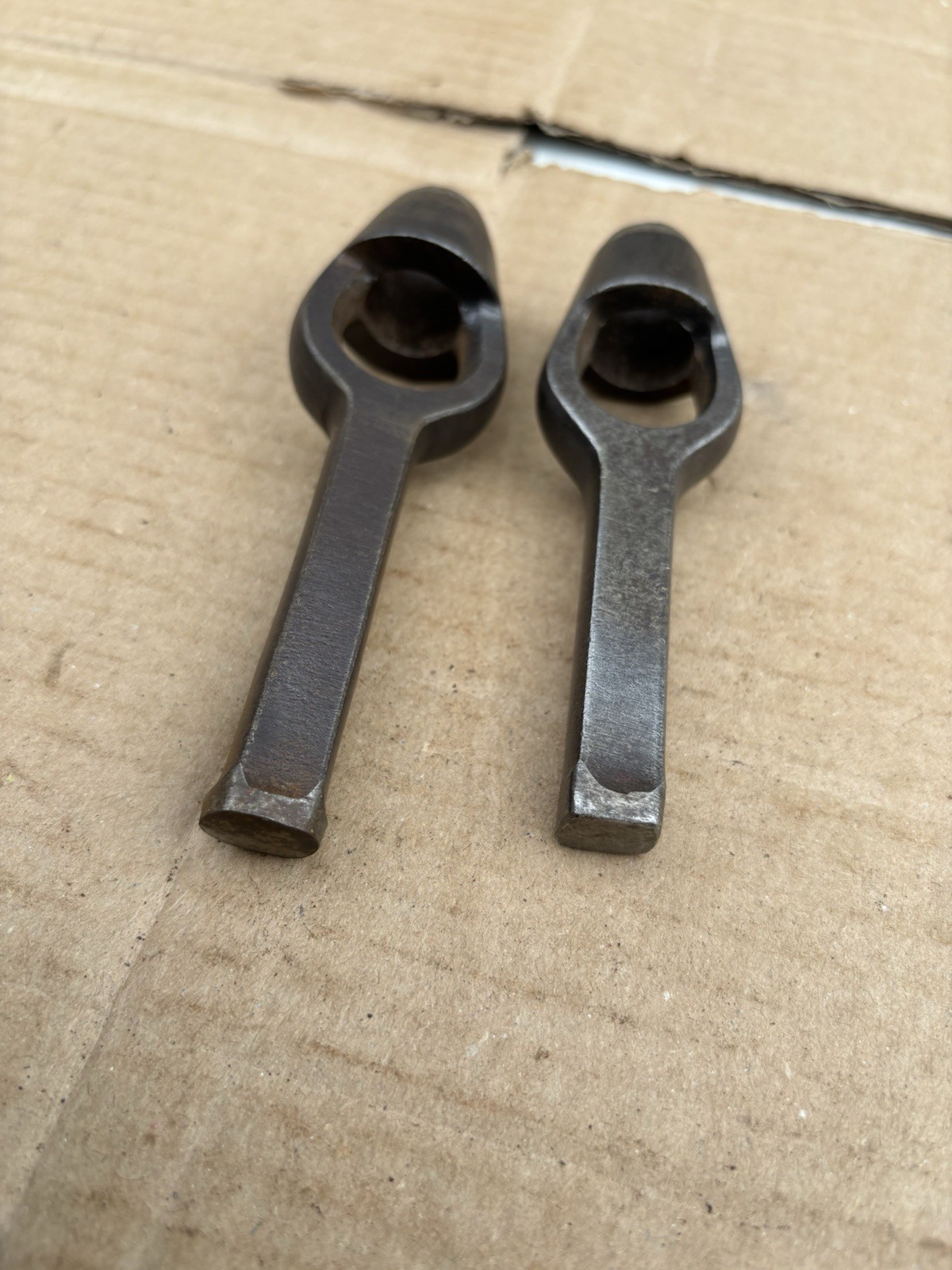 2 X Vintage Solid Warranted Steel PRIORY And Steel Leather Hole Punches