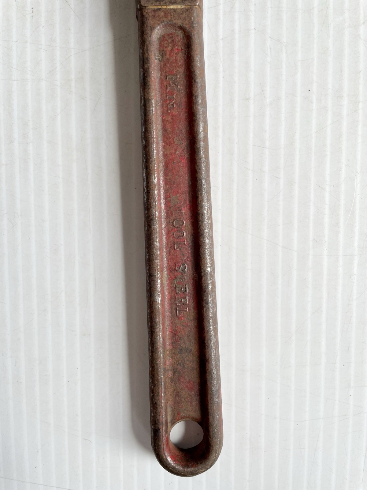 Vintage 14 inch STEEL Drop Forged Pipe Monkey Wrench, Made In USA