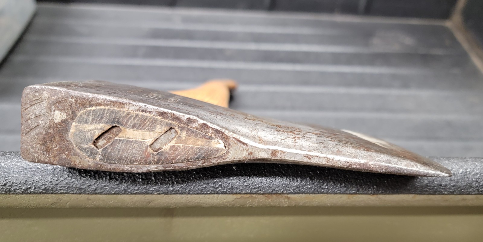 Vintage True Temper Kelly Works Flint Edge Single Bit Axe w/ Handle