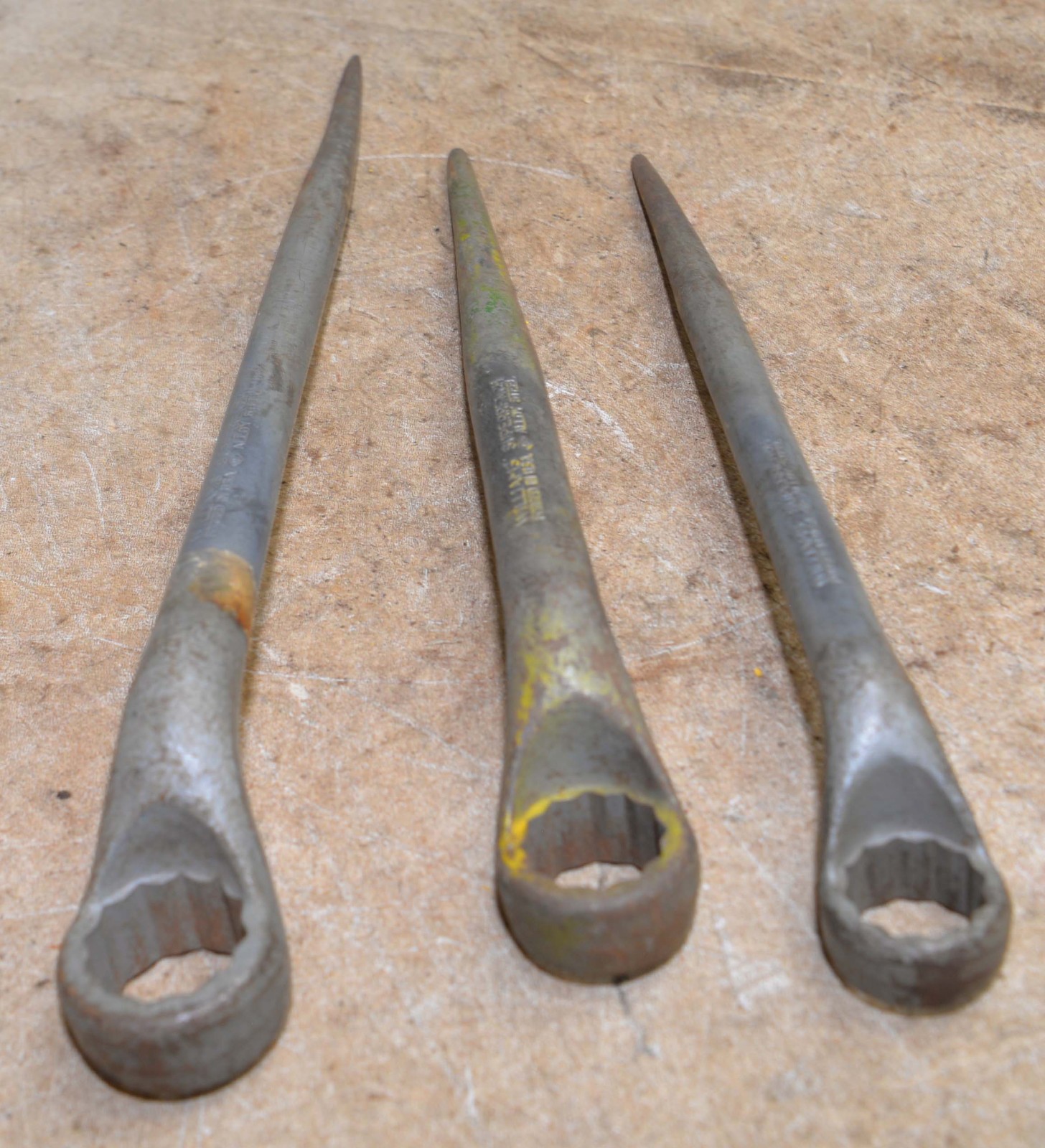 3 Williams USA spud wrench bridge tool No 8905 8906 8907 steel alignment lot