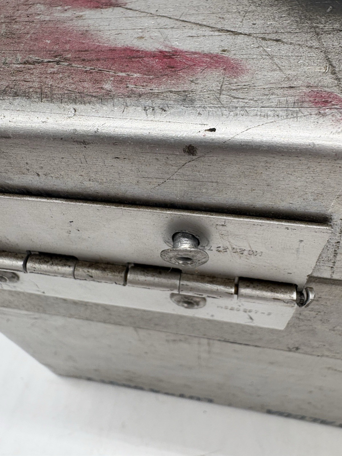 Vintage Industrial Aluminum Shop Made Storage Box w/Lid Tools Lockable 18x12x10