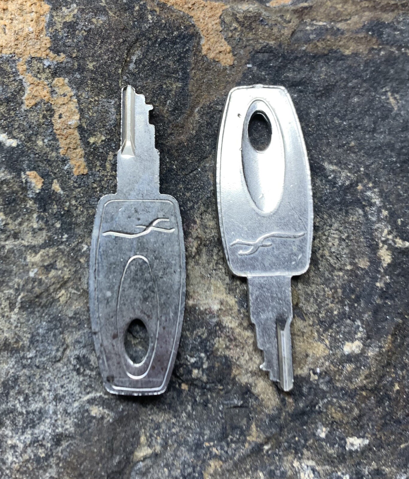 Vintage Flat Cabinet Locker Keys. 2 Total.