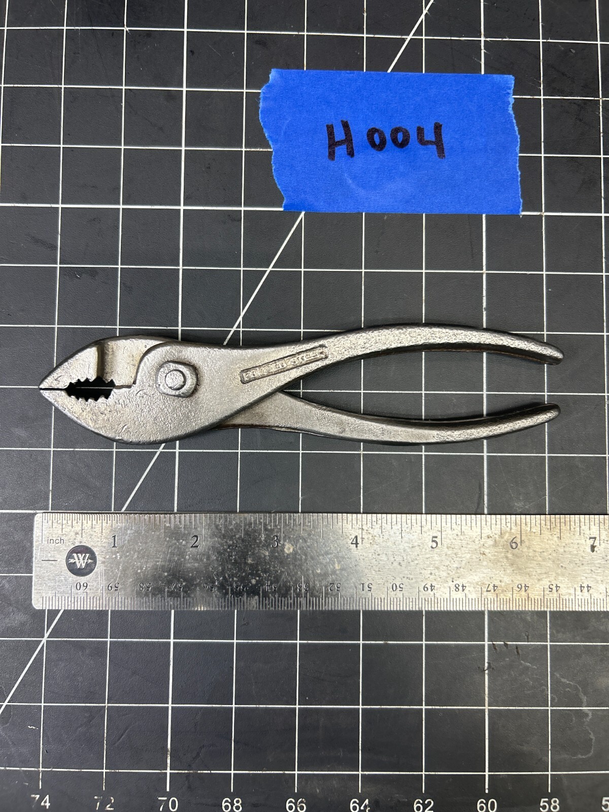 Vintage 6.5 Inch Long Forged Steel Slip Joint Pliers, Made In U.S.A