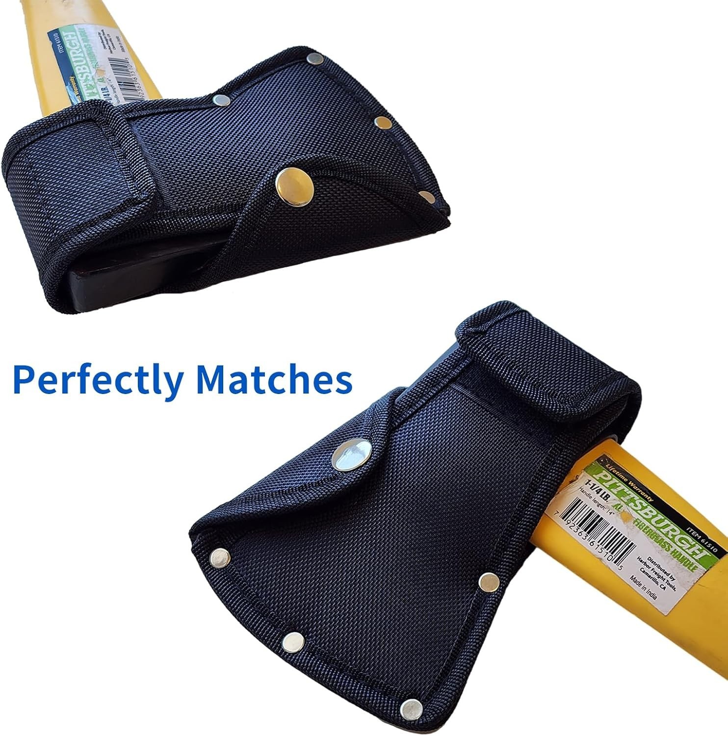 Durable Double Snap Hatchet Head Sheath with Belt Loop for Outdoor Adventures