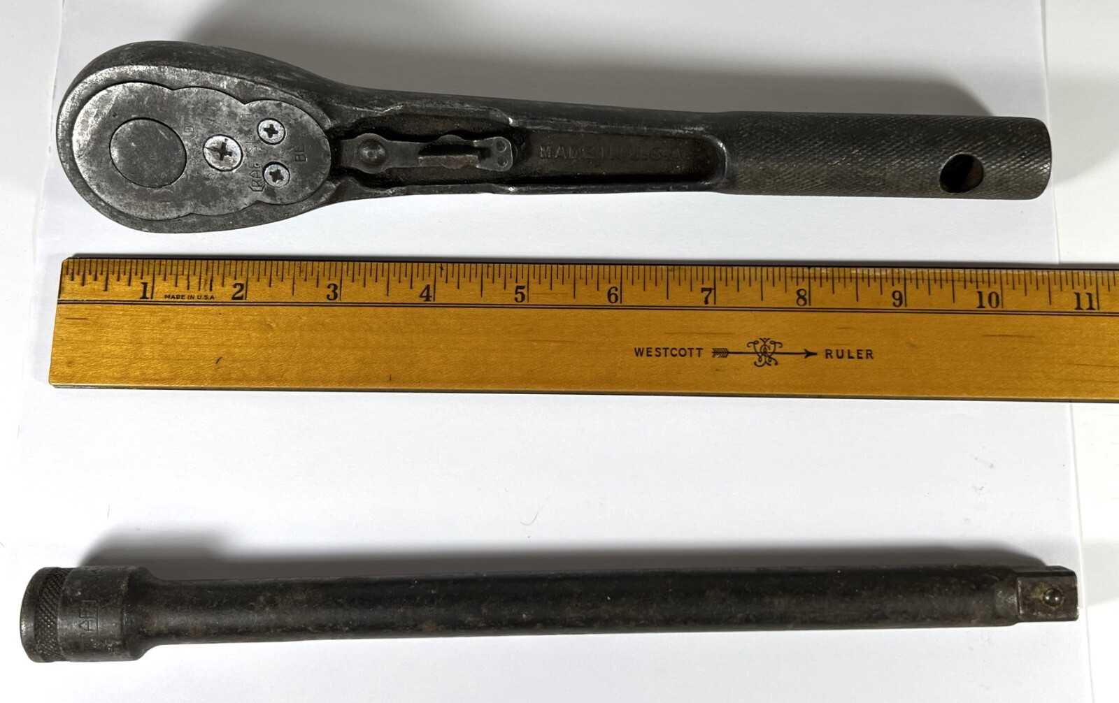 Vintage Craftsman BE Ratchet 1/2″ Drive and 10″ long Extension ~ USA